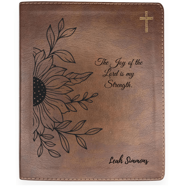 NIV Brown Standard Size Notetaking Holy Bible Medium Print | Sun flower - Shepherds Shelf