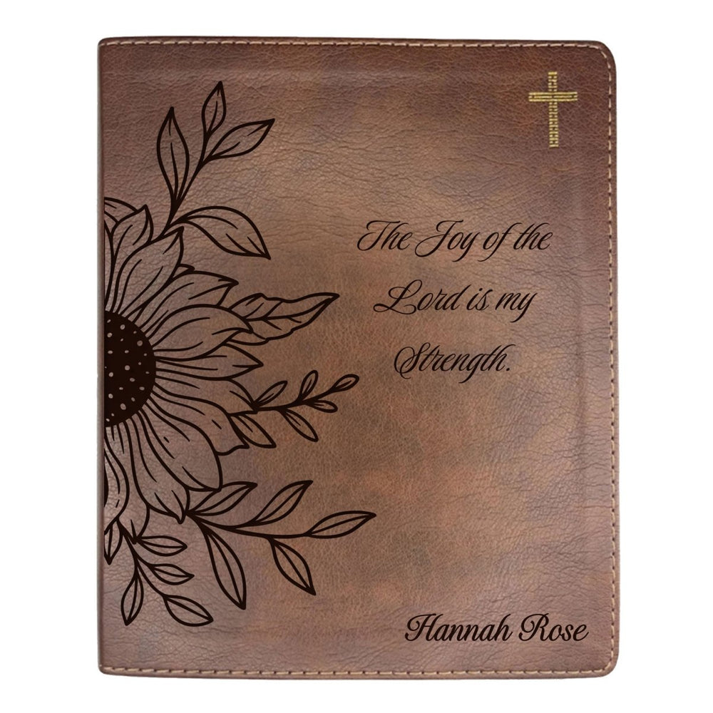 NIV Brown Standard Size Notetaking Holy Bible Medium Print | Sun flower