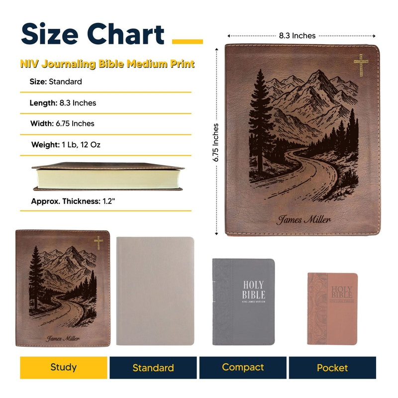 NIV Brown Standard Size Notetaking Holy Bible Medium Print | The Highway of Holiness