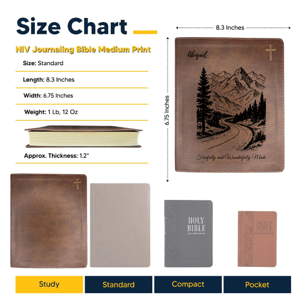 NIV Brown Standard Size Notetaking Holy Bible Medium Print | The Highway of Holiness - Shepherds Shelf