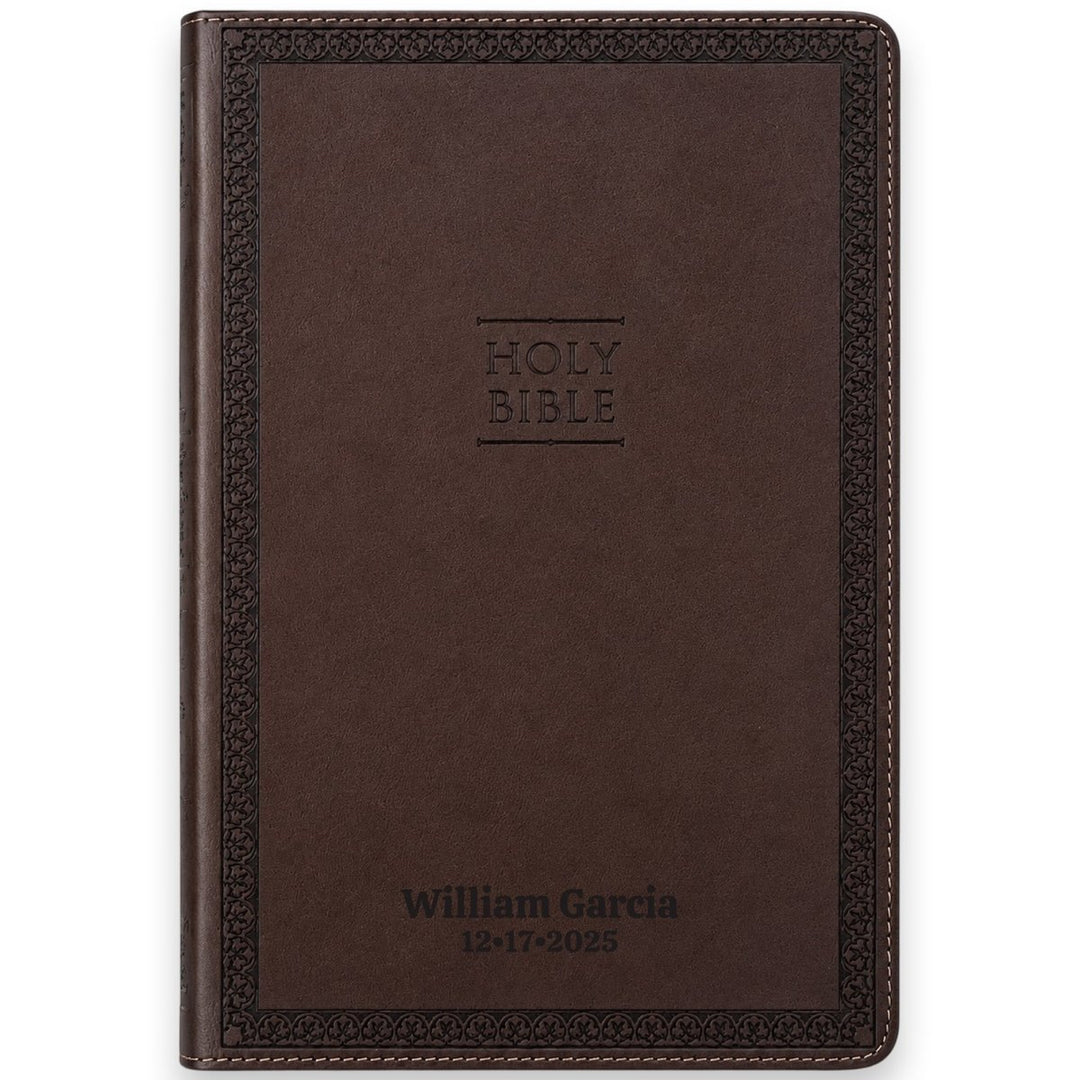 NIV Brown Standard Size Thinline Holy Bible Large Print - Value Edition - Shepherds Shelf