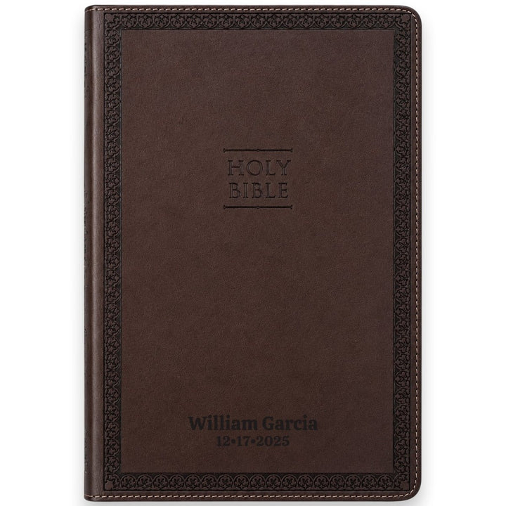 NIV Brown Standard Size Thinline Holy Bible Large Print - Value Edition - Shepherds Shelf