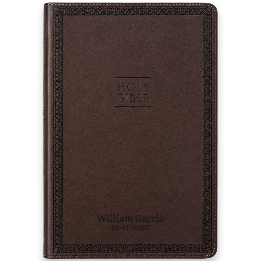 NIV Brown Standard Size Thinline Holy Bible Large Print - Value Edition - Shepherds Shelf