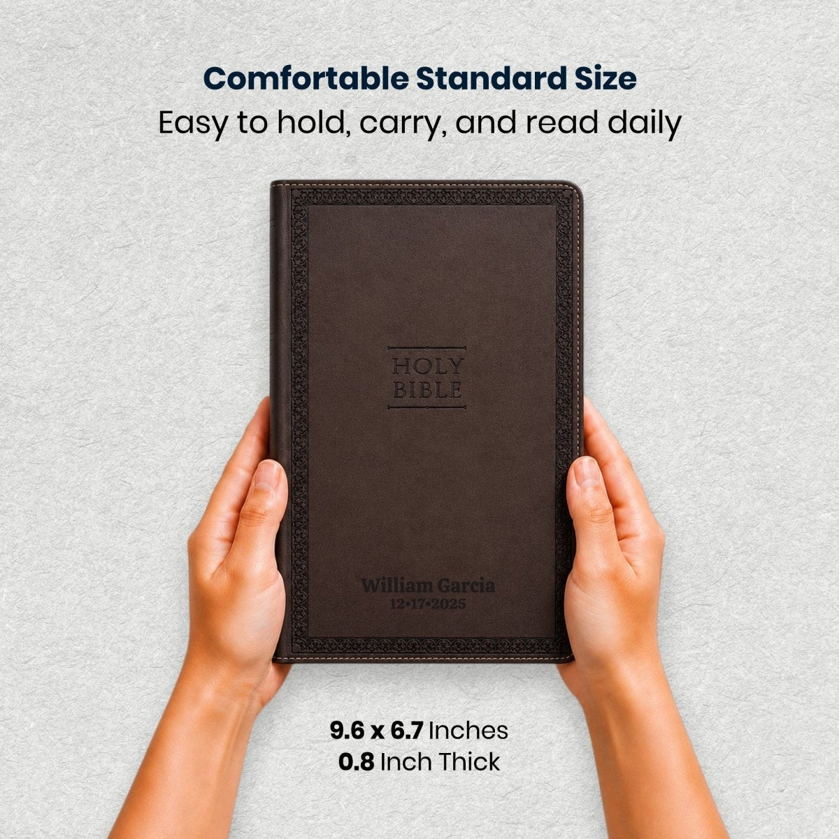 NIV Brown Standard Size Thinline Holy Bible Large Print - Value Edition - Shepherds Shelf