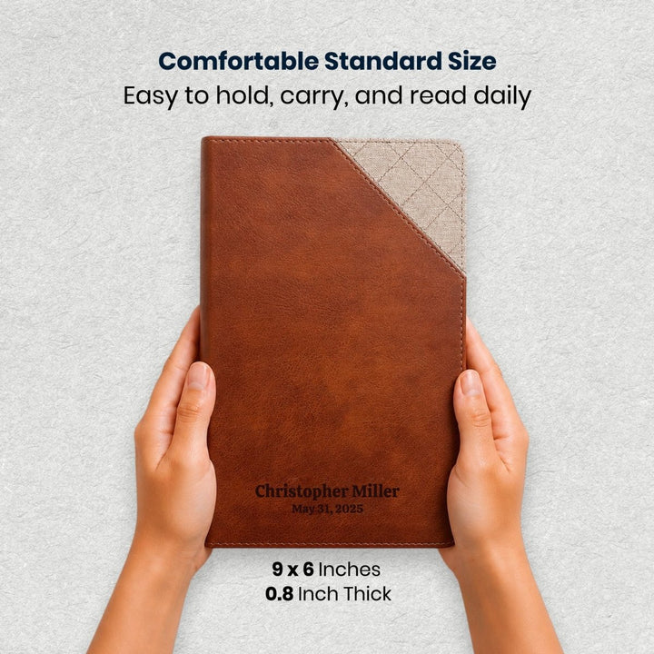 NIV Brown Standard Size Thinline Holy Bible Medium Print - Shepherds Shelf