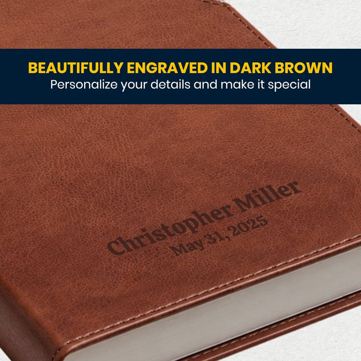 NIV Brown Standard Size Thinline Holy Bible Medium Print - Shepherds Shelf