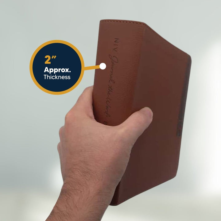 NIV Faux Leather Note Taking Holy Bible for Journaling | Large Print | Brown - Shepherds Shelf