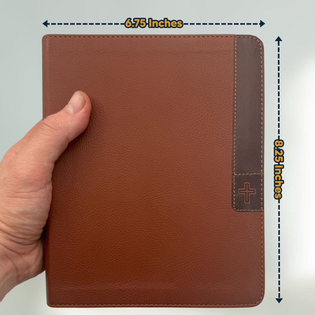 NIV Faux Leather Note Taking Holy Bible for Journaling | Large Print | Brown - Shepherds Shelf