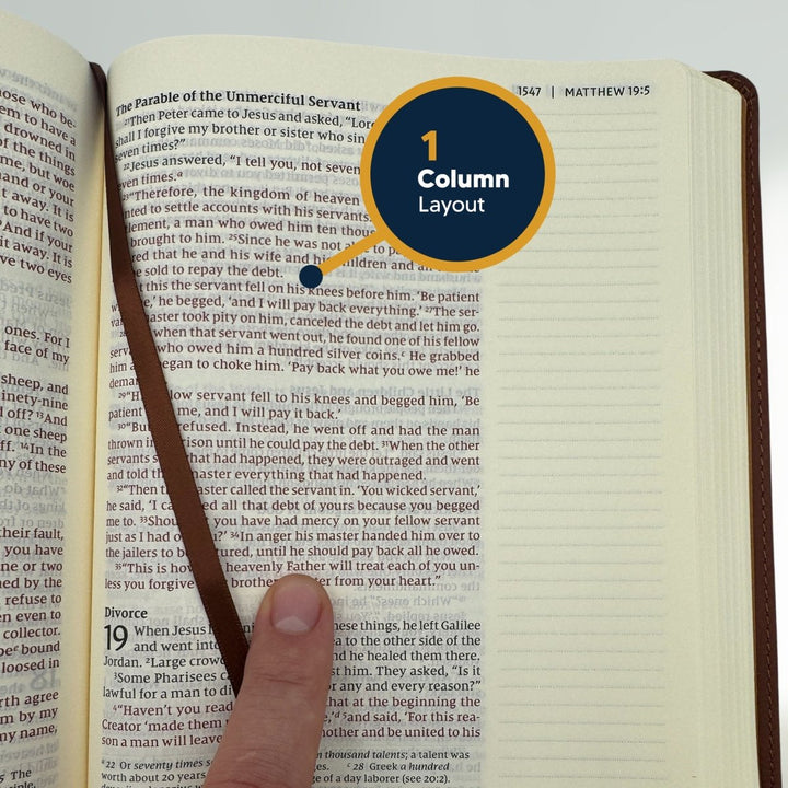 NIV Faux Leather Note Taking Holy Bible for Journaling | Large Print | Brown - Shepherds Shelf