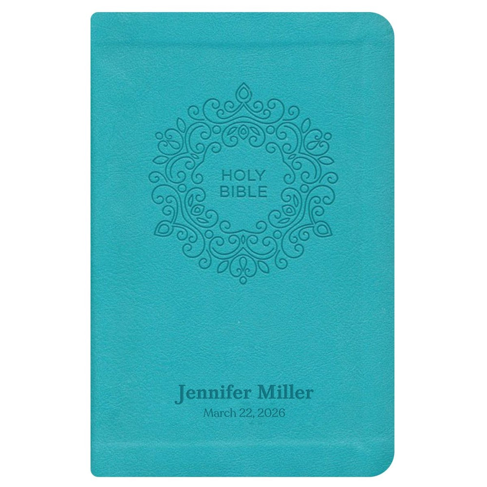 NKJV Blue Study Size Thinline Holy Bible Large Print