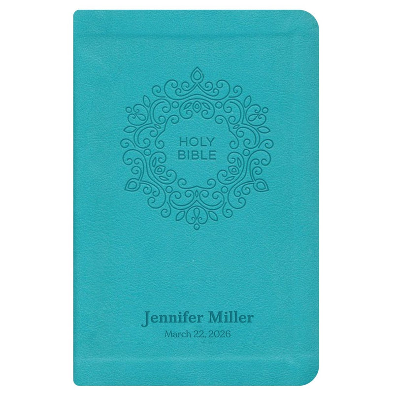 NKJV Blue Study Size Thinline Holy Bible Large Print