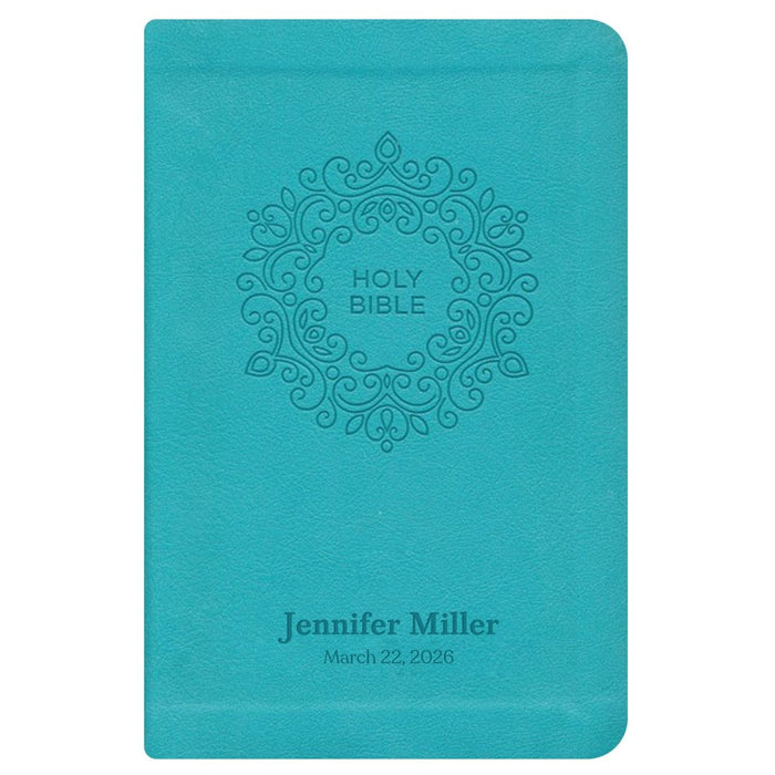 NKJV Blue Study Size Thinline Holy Bible Large Print