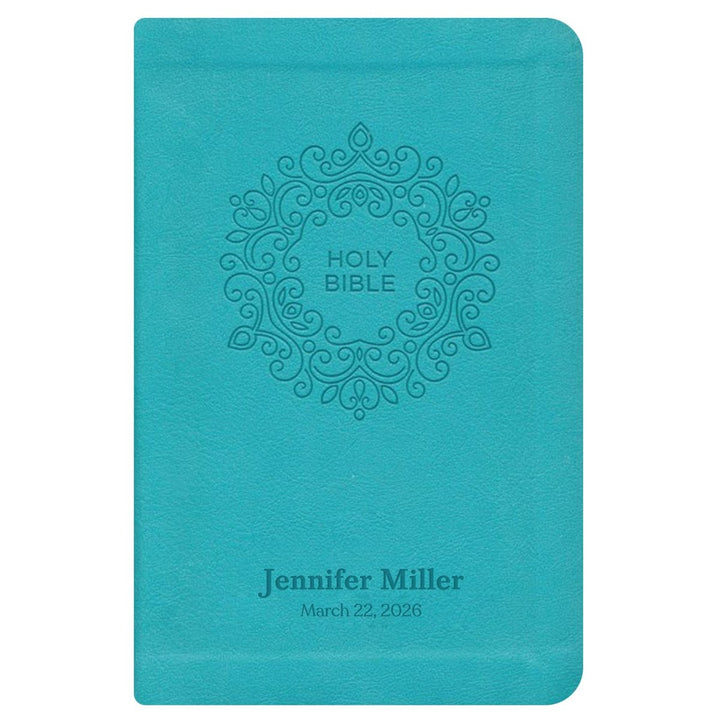 NKJV Blue Study Size Thinline Holy Bible Large Print - Shepherds Shelf