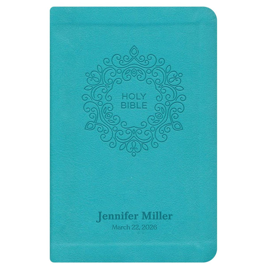 NKJV Blue Study Size Thinline Holy Bible Large Print - Shepherds Shelf