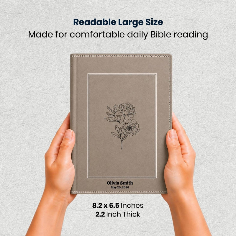 NKJV Gray Large Size Journaling Holy Bible Large Print