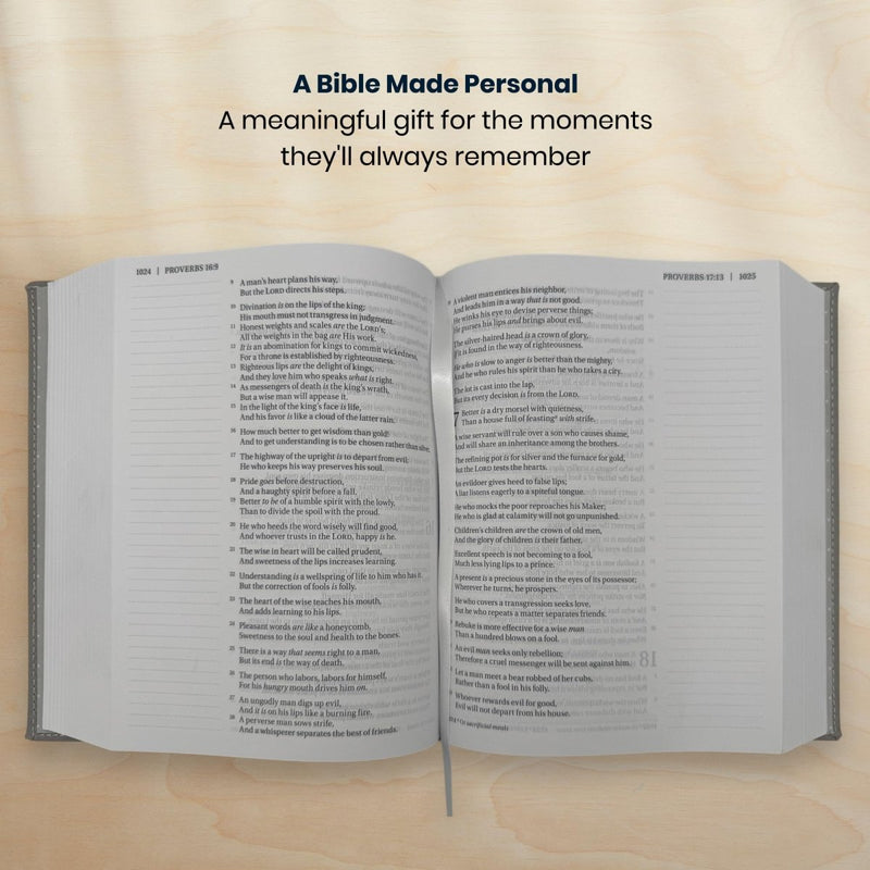 NKJV Gray Large Size Journaling Holy Bible Large Print
