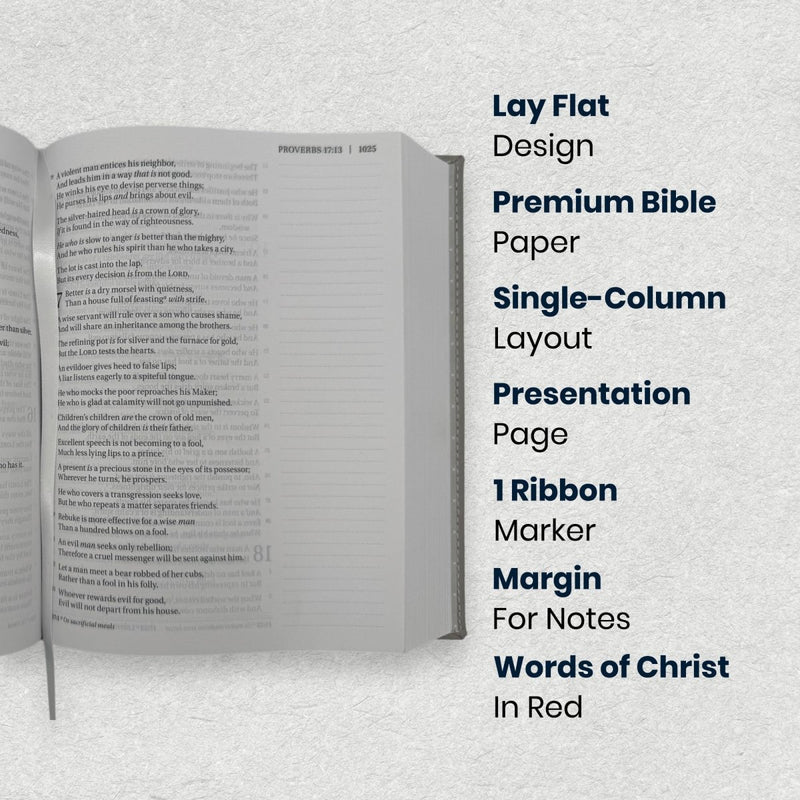 NKJV Gray Large Size Journaling Holy Bible Large Print