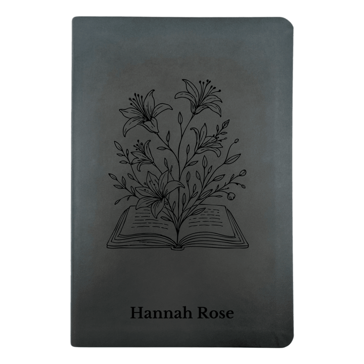 NLT Black Standard Size Thinline Holy Bible Small Print | Blooming Flowers - Shepherds Shelf