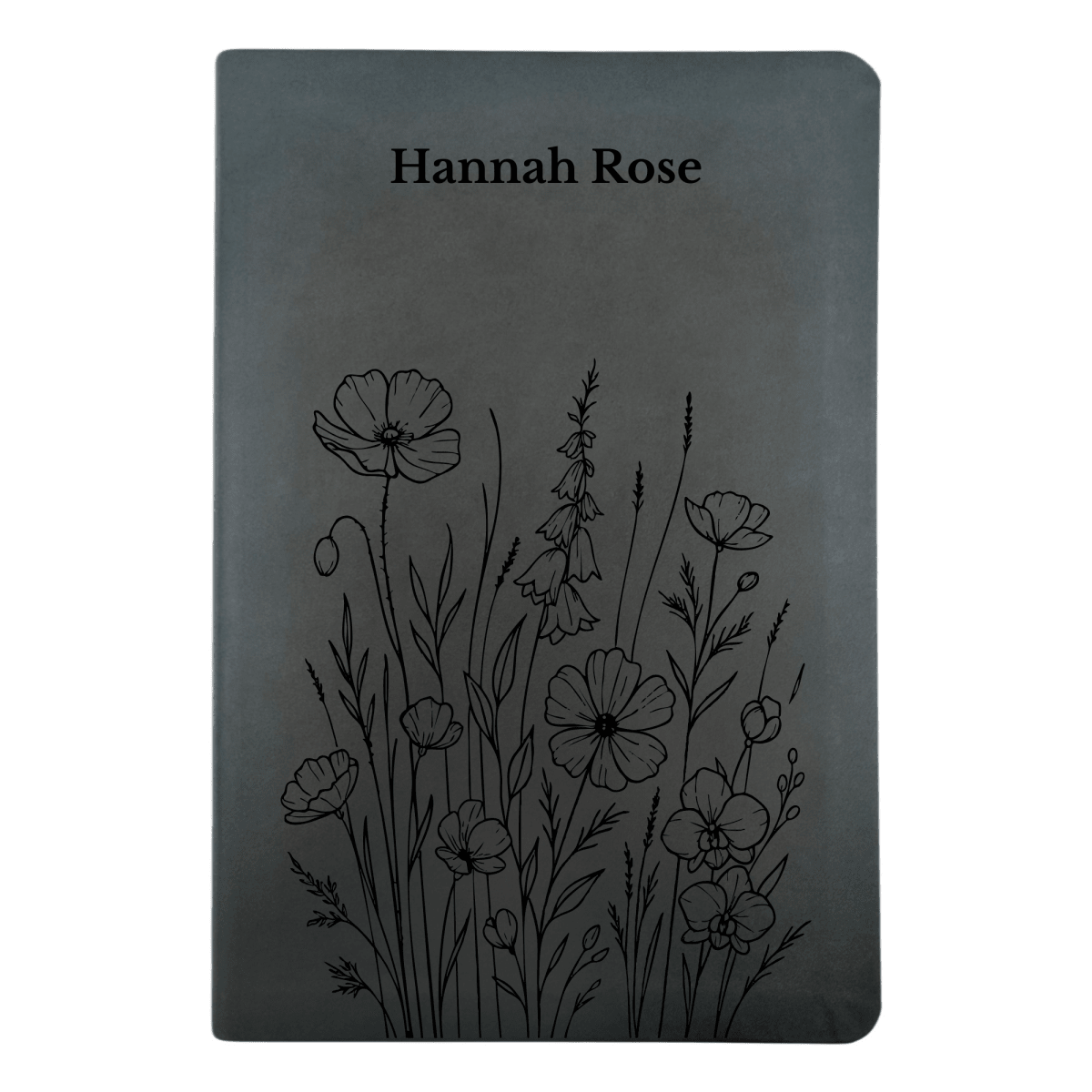 NLT Black Standard Size Thinline Holy Bible Small Print | Bunch of Flowers - Shepherds Shelf