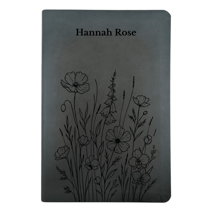 NLT Black Standard Size Thinline Holy Bible Small Print | Bunch of Flowers - Shepherds Shelf
