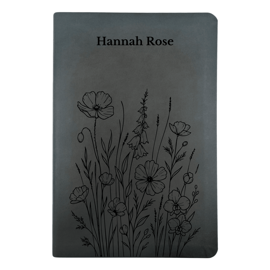 NLT Black Standard Size Thinline Holy Bible Small Print | Bunch of Flowers - Shepherds Shelf