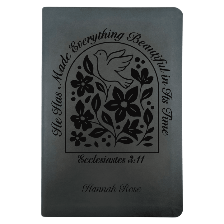 NLT Black Standard Size Thinline Holy Bible Small Print | Ecclesiastes 3:11 - Shepherds Shelf