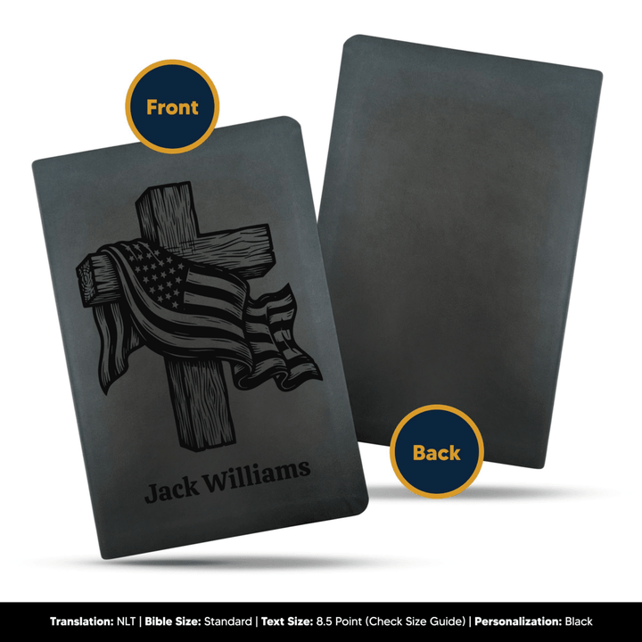 NLT Black Standard Size Thinline Holy Bible Small Print | Faith - Shepherds Shelf