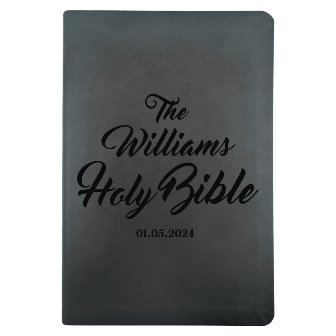 NLT Black Standard Size Thinline Holy Bible Small Print | Family Name - Shepherds Shelf