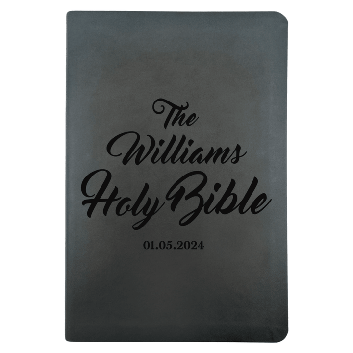 NLT Black Standard Size Thinline Holy Bible Small Print | Family Name - Shepherds Shelf