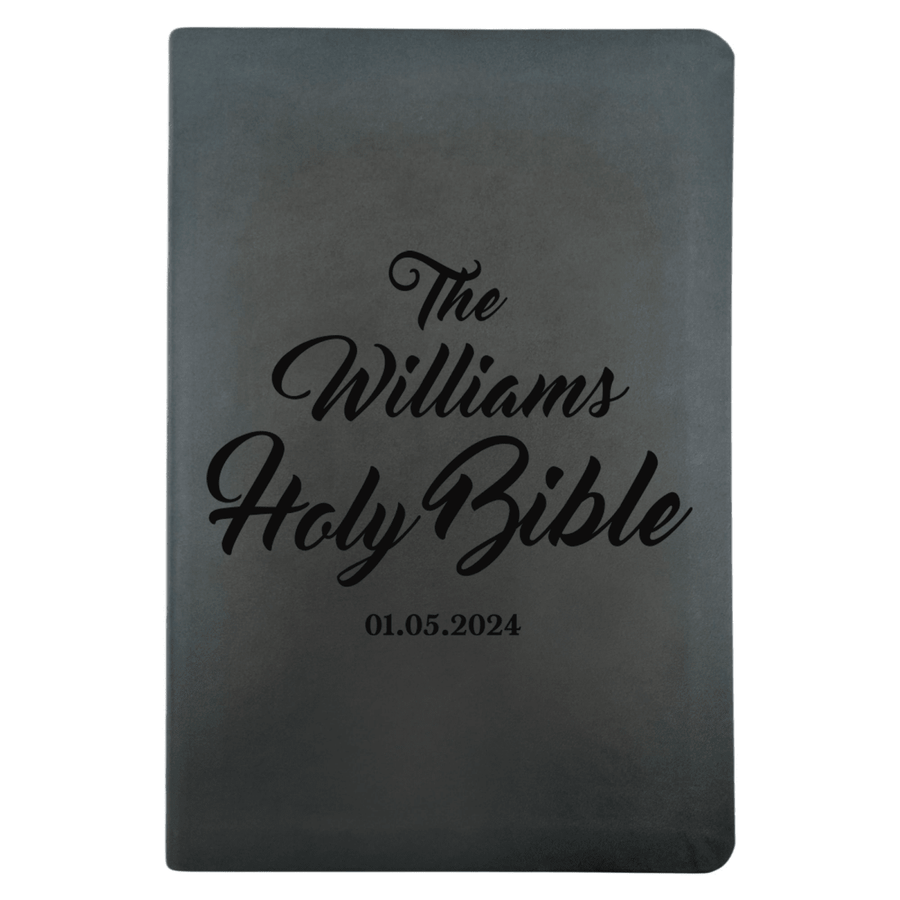 NLT Black Standard Size Thinline Holy Bible Small Print | Family Name - Shepherds Shelf