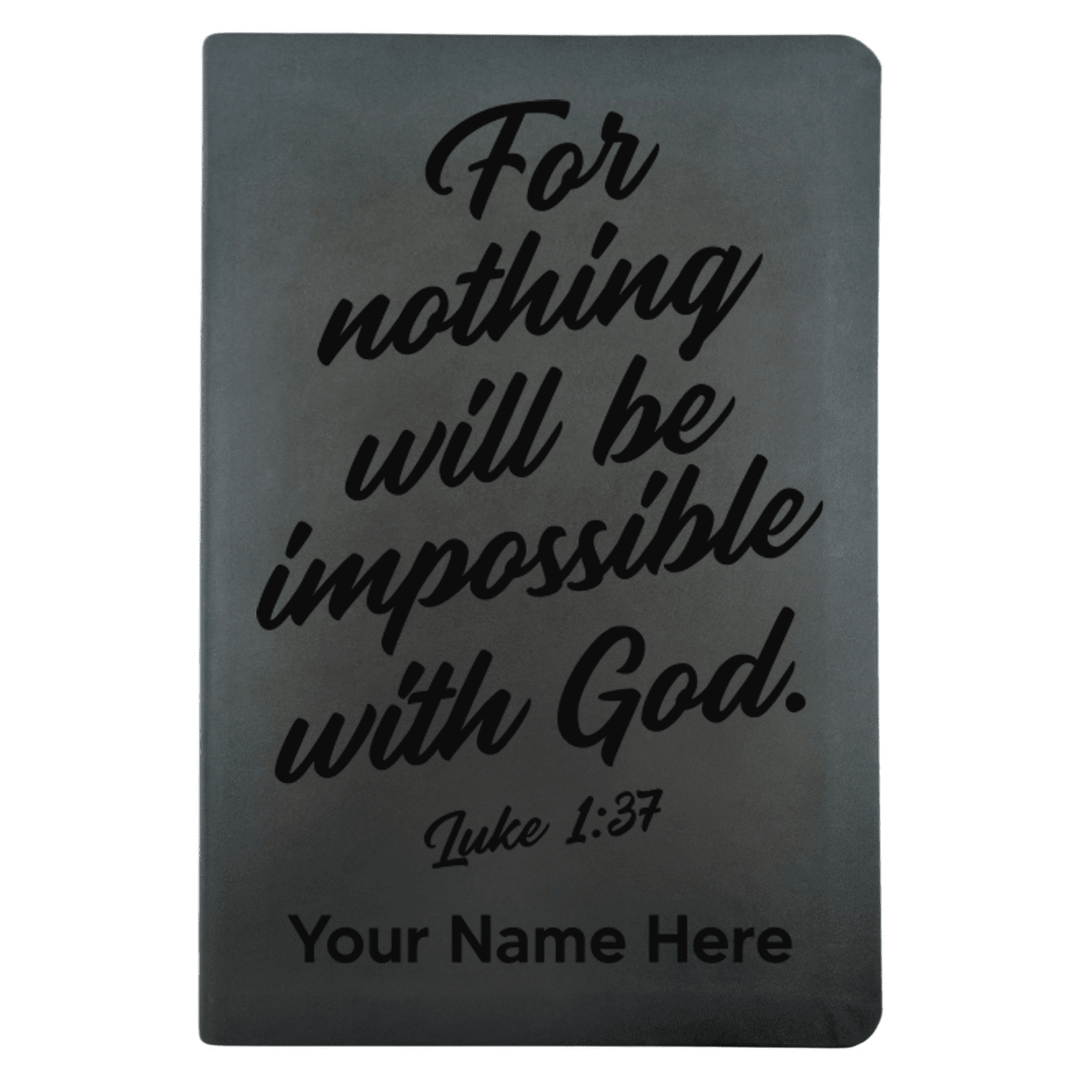 NLT Black Standard Size Thinline Holy Bible Small Print | Luke 1:37 - Shepherds Shelf