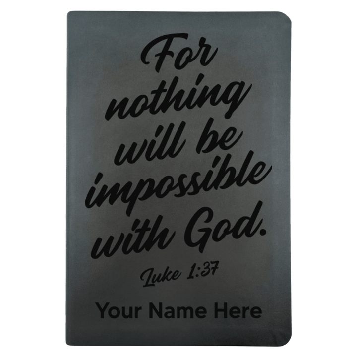 NLT Black Standard Size Thinline Holy Bible Small Print | Luke 1:37 - Shepherds Shelf