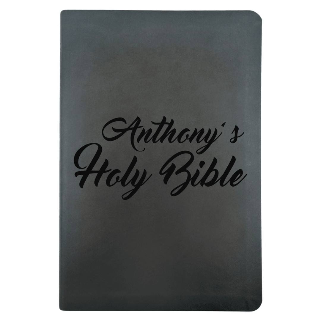 NLT Black Standard Size Thinline Holy Bible Small Print | Name Here - Shepherds Shelf