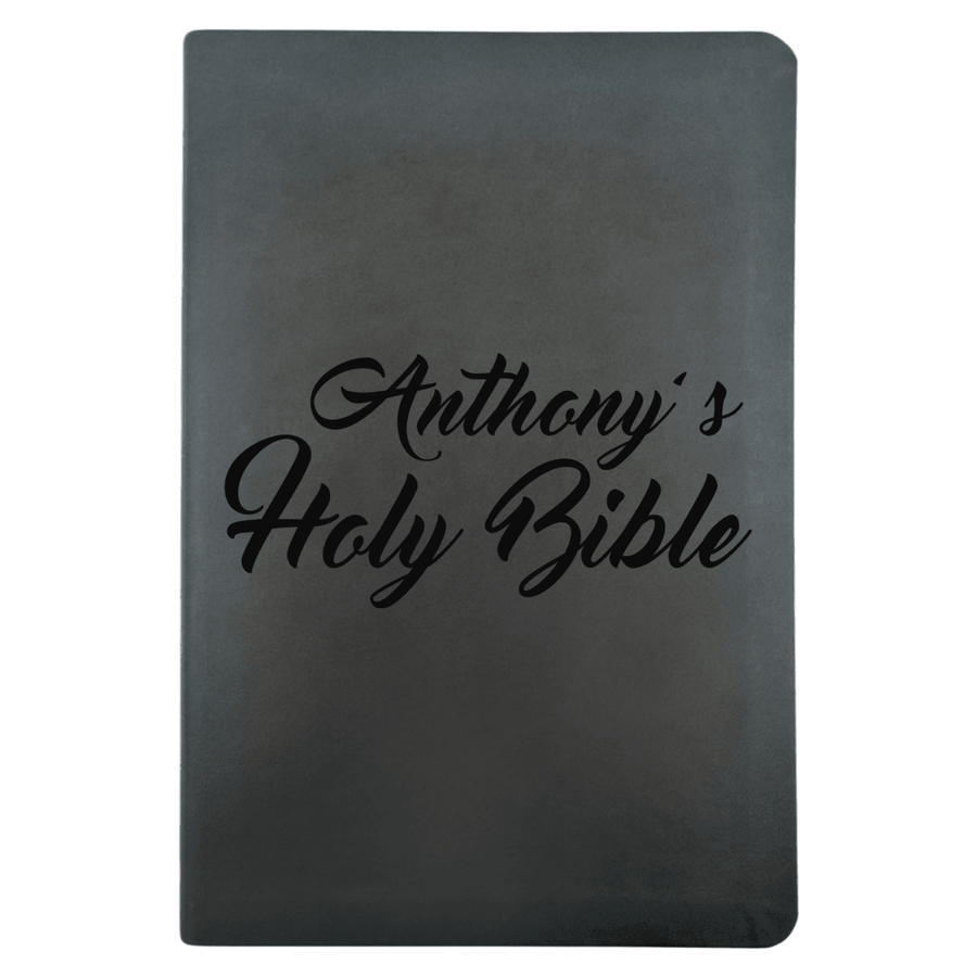 NLT Black Standard Size Thinline Holy Bible Small Print | Name Here - Shepherds Shelf