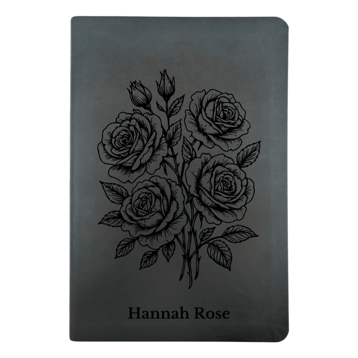 NLT Black Standard Size Thinline Holy Bible Small Print | Roses - Shepherds Shelf