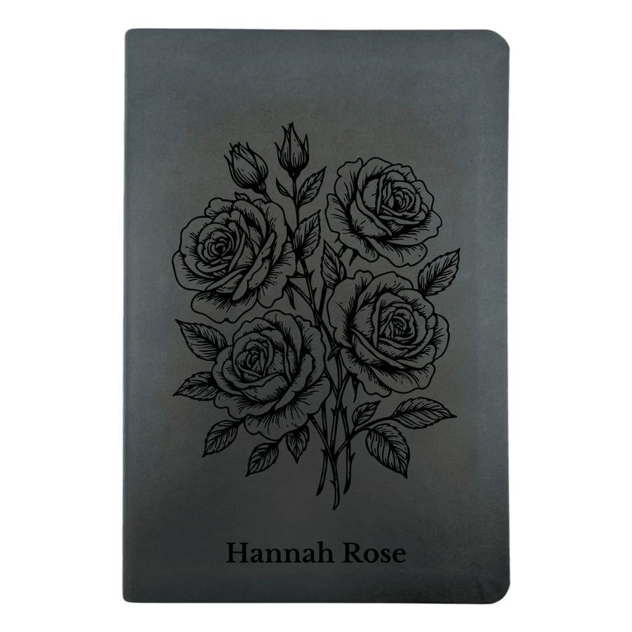 NLT Black Standard Size Thinline Holy Bible Small Print | Roses - Shepherds Shelf