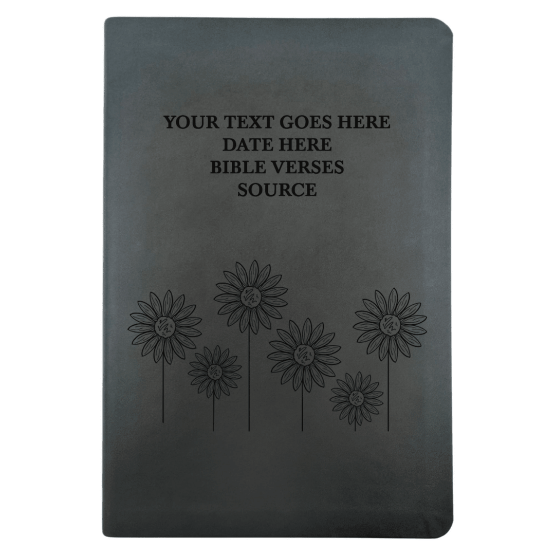 NLT Black Standard Size Thinline Holy Bible Small Print | Sun Flower - Shepherds Shelf