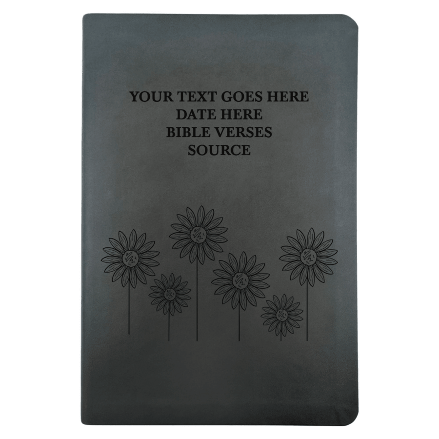 NLT Black Standard Size Thinline Holy Bible Small Print | Sun Flower - Shepherds Shelf