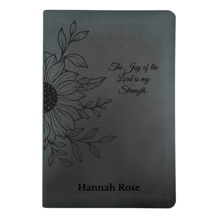 NLT Black Standard Size Thinline Holy Bible Small Print | Sun Flower II - Shepherds Shelf