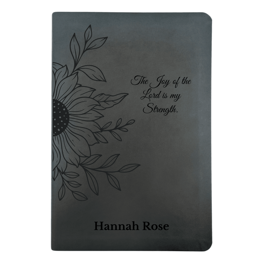 NLT Black Standard Size Thinline Holy Bible Small Print | Sun Flower II - Shepherds Shelf
