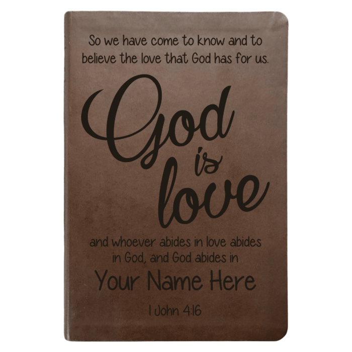 NLT Brown Standard Size Thinline Holy Bible Small Print | 1 John 4:16