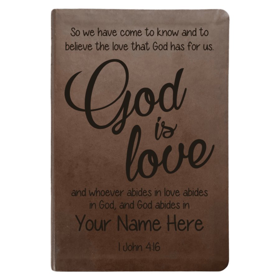 NLT Brown Standard Size Thinline Holy Bible Small Print | 1 John 4:16 - Shepherds Shelf