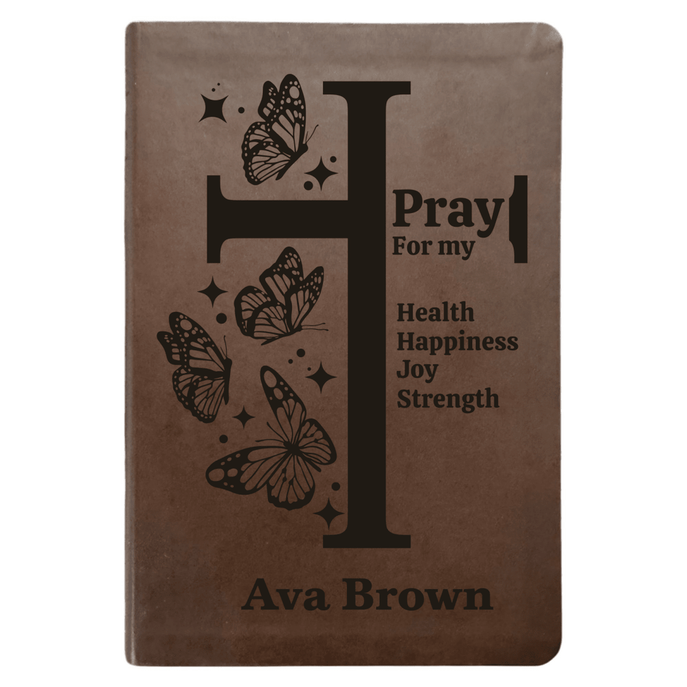 NLT Brown Standard Size Thinline Holy Bible Small Print | Butterflies Cross