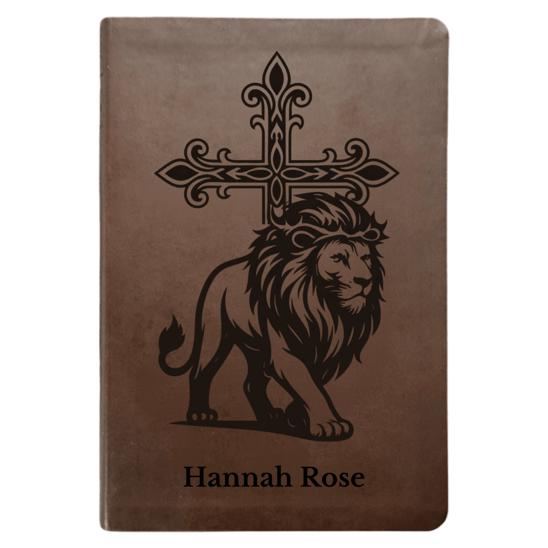 NLT Brown Standard Size Thinline Holy Bible Small Print | Cross Collection - Shepherds Shelf