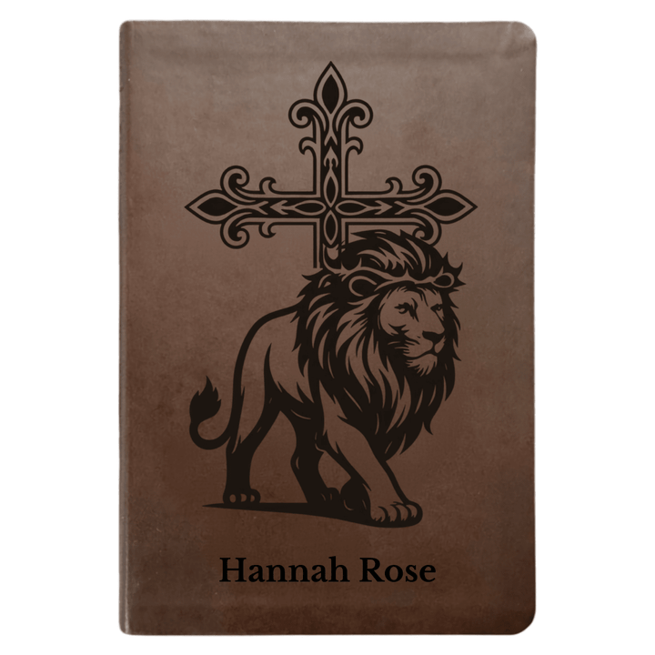 NLT Brown Standard Size Thinline Holy Bible Small Print | Cross Collection - Shepherds Shelf