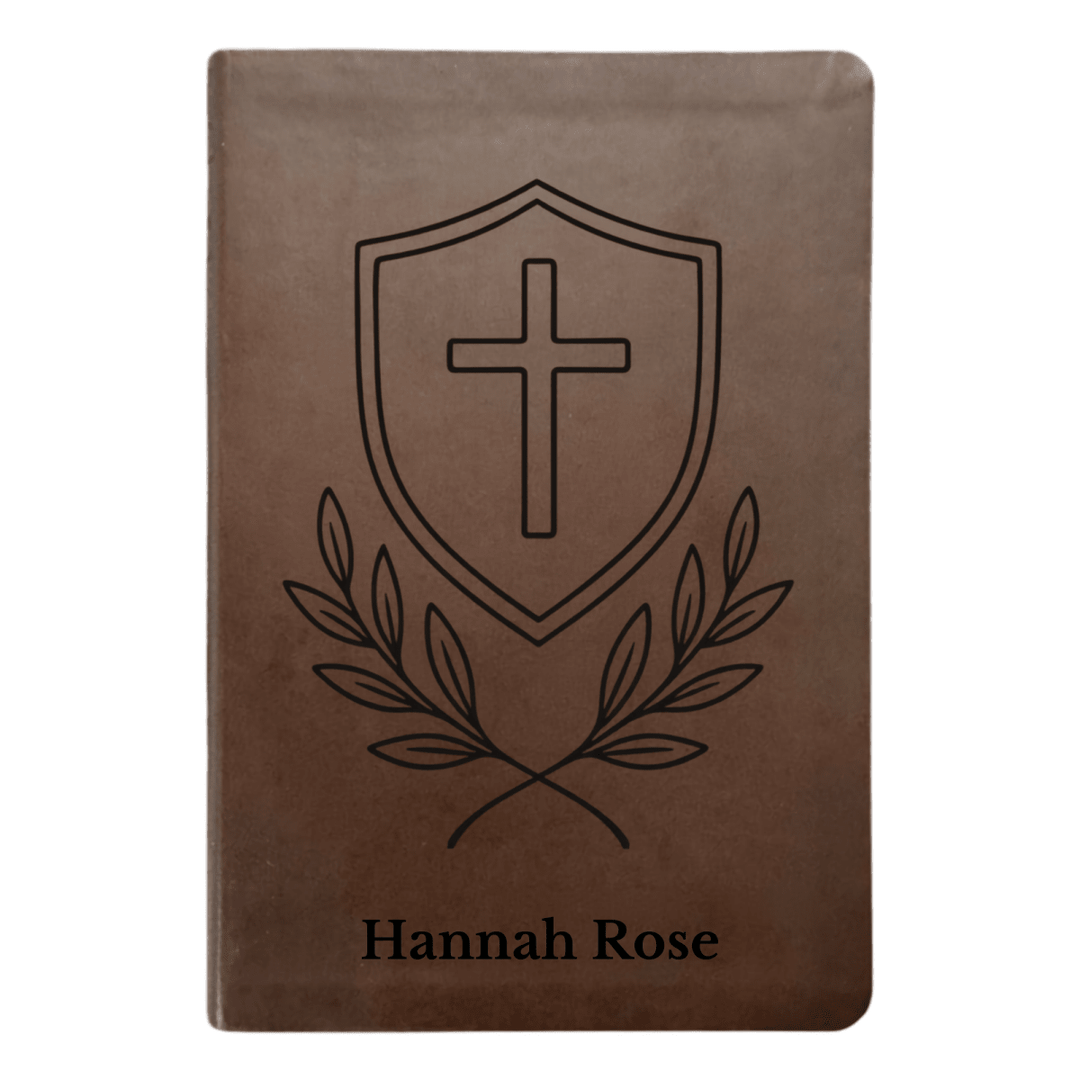 NLT Brown Standard Size Thinline Holy Bible Small Print | Cross Collection - Shepherds Shelf