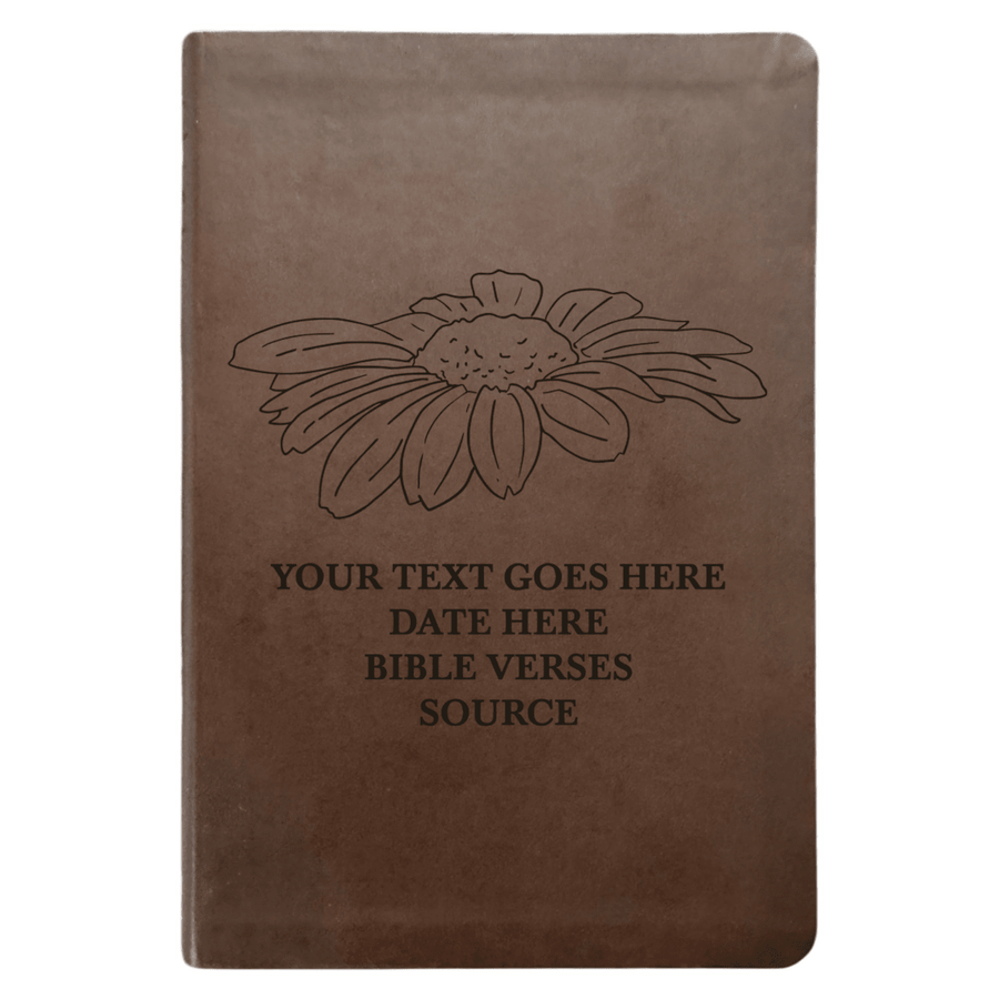 NLT Brown Standard Size Thinline Holy Bible Small Print | Daisy - Shepherds Shelf