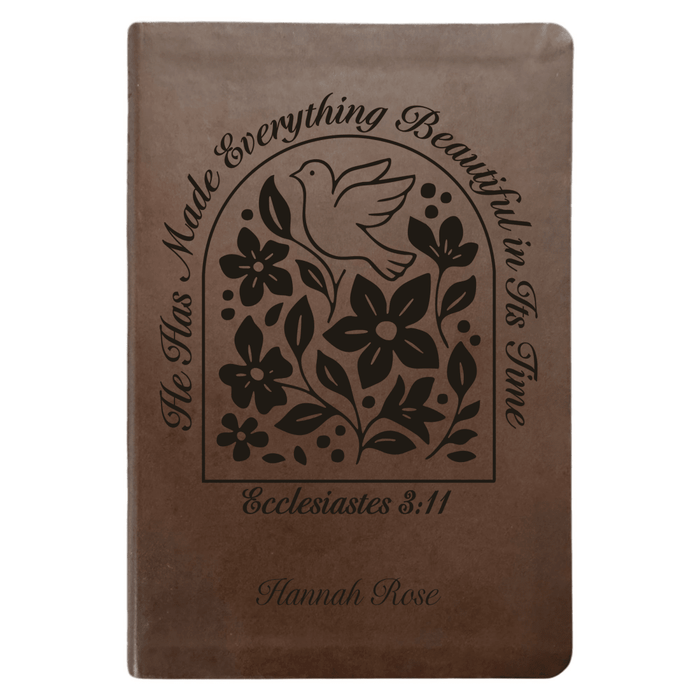 NLT Brown Standard Size Thinline Holy Bible Small Print | Ecclesiastes 3:11