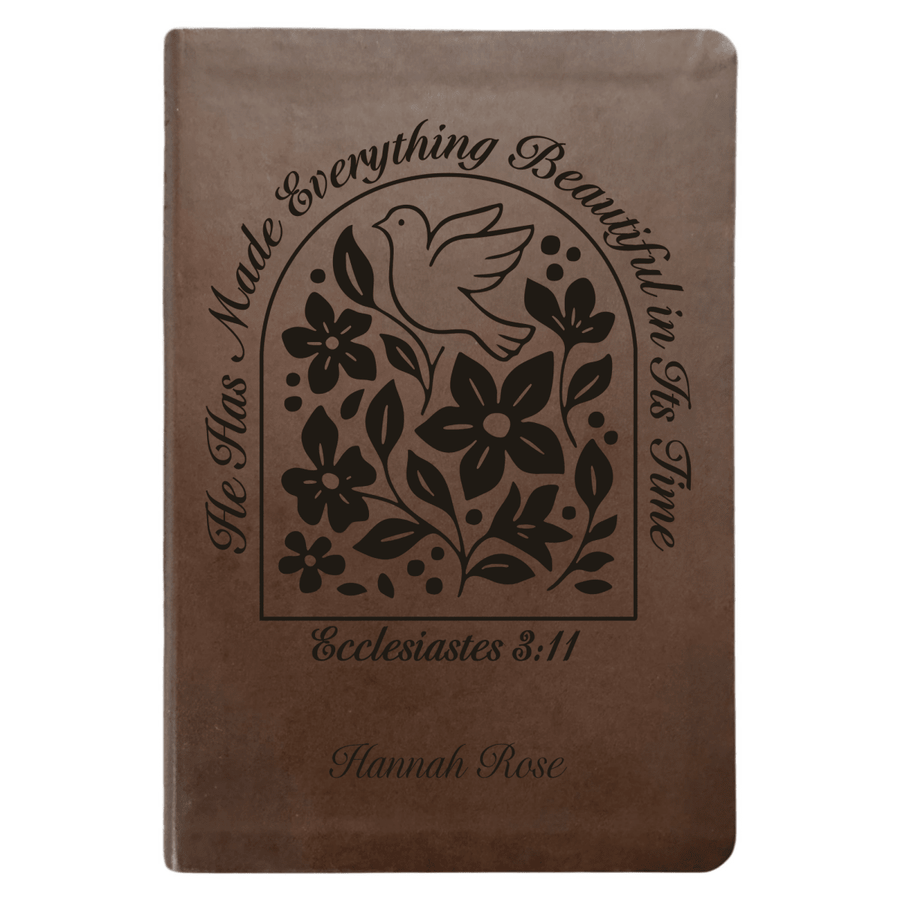 NLT Brown Standard Size Thinline Holy Bible Small Print | Ecclesiastes 3:11 - Shepherds Shelf