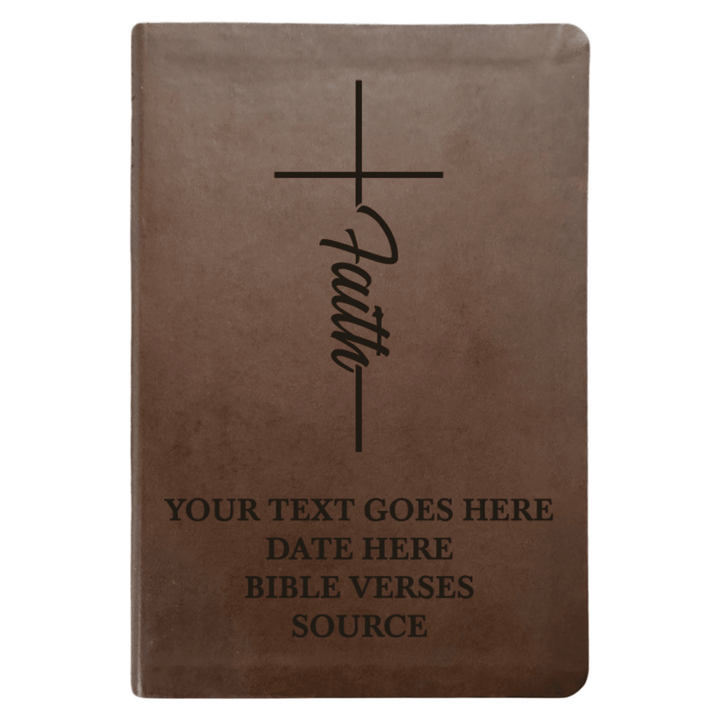 NLT Brown Standard Size Thinline Holy Bible Small Print | Faith Cross - Shepherds Shelf